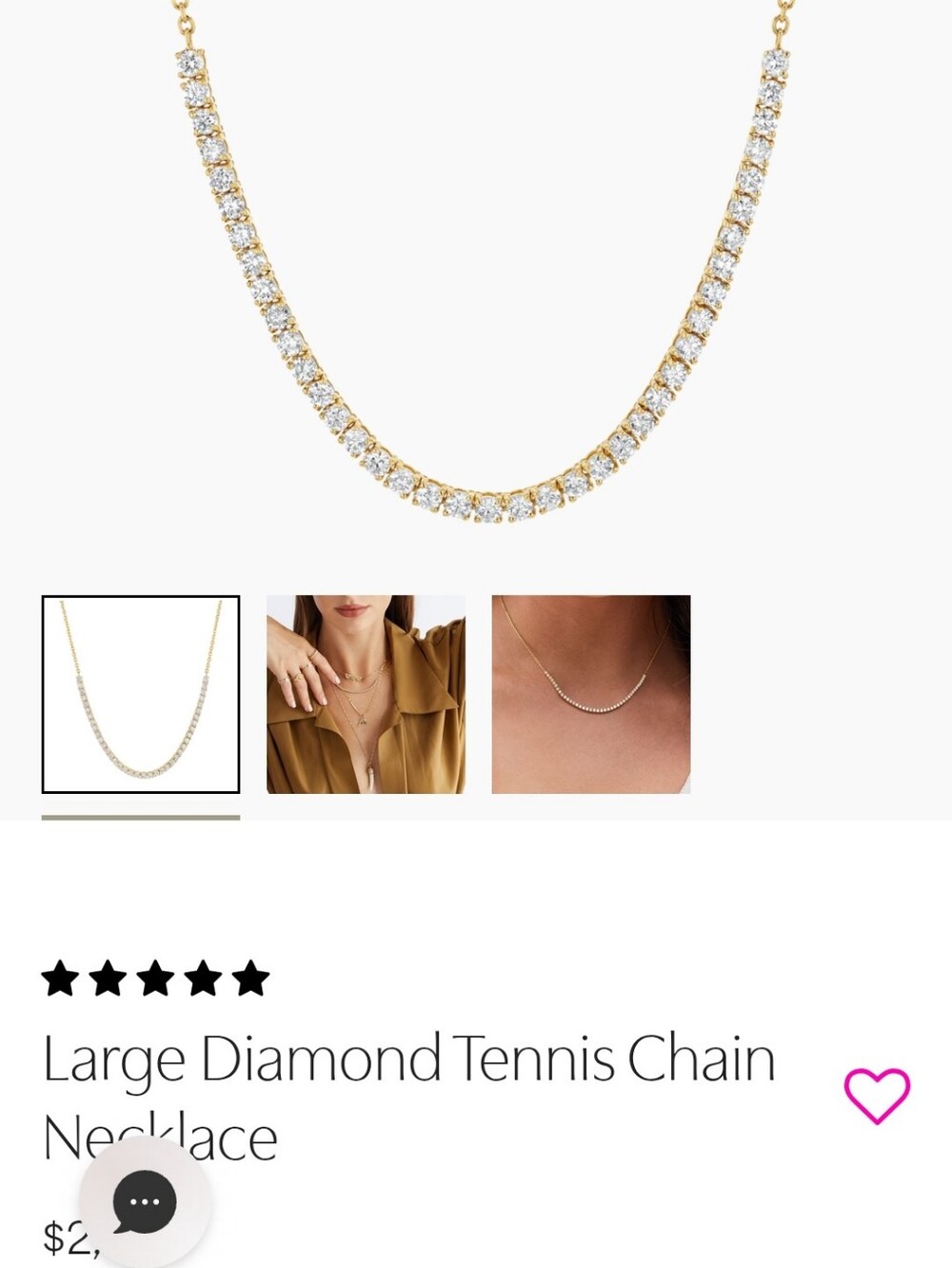 Gold Diamond Tennis Necklace - Elegant Women's Jewelry